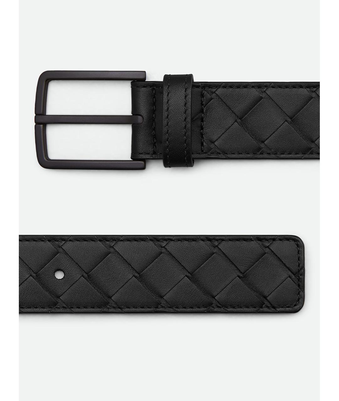 BOTTEGA VENETA Черный кожаный ремень, фото 2