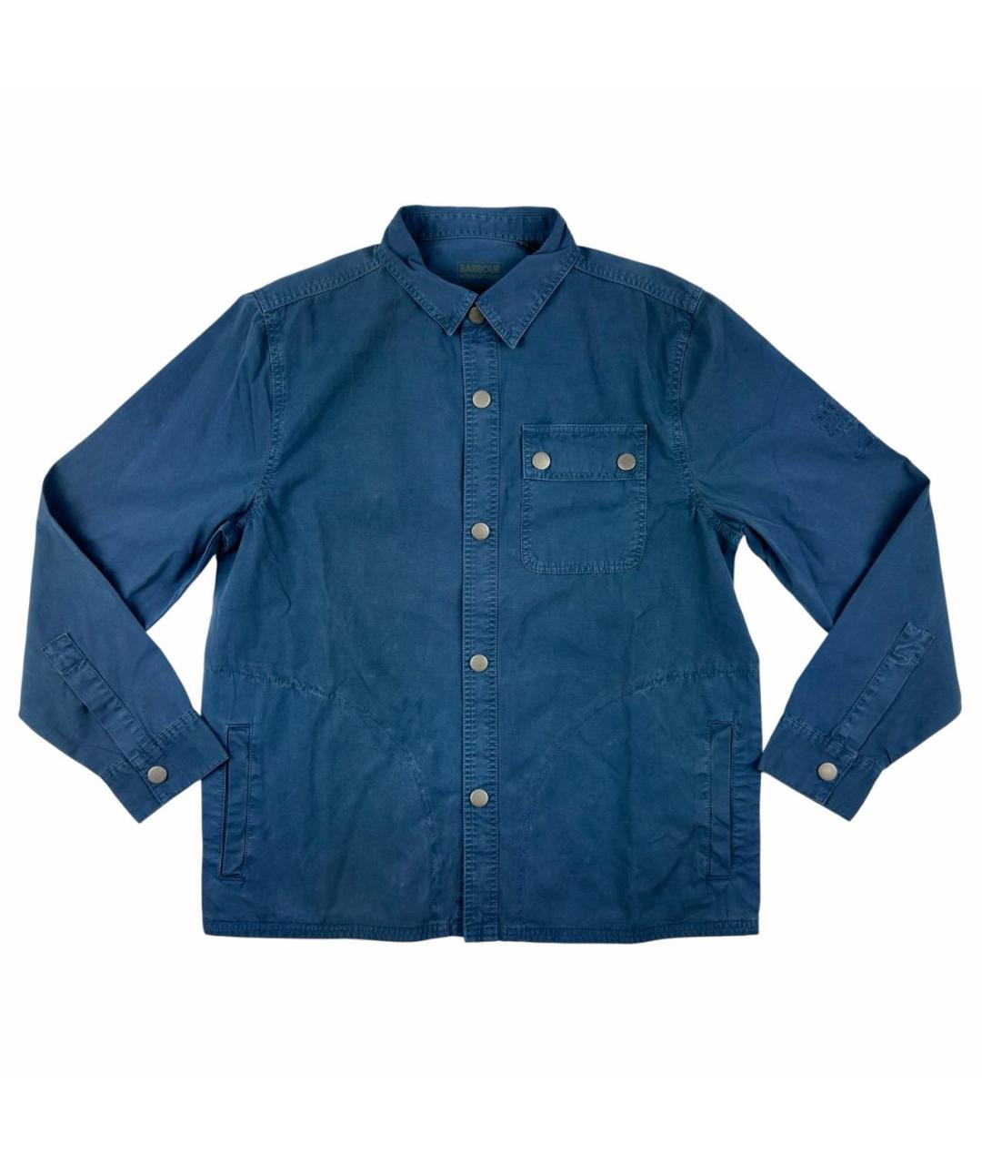 BARBOUR Синяя хлопковая кэжуал рубашка, фото 7