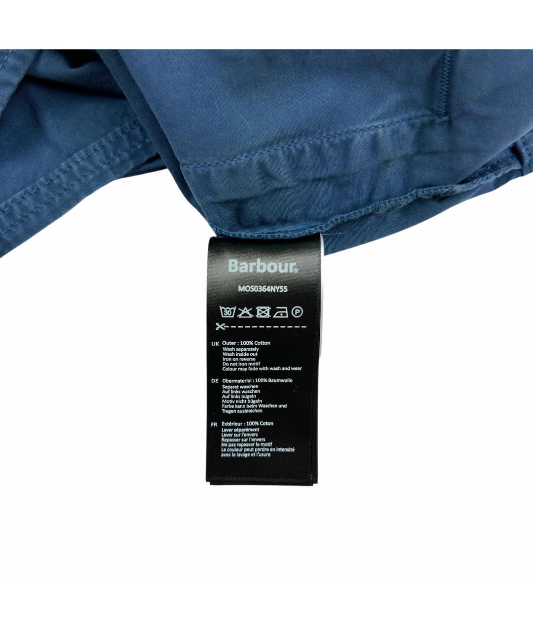 BARBOUR Синяя хлопковая кэжуал рубашка, фото 6