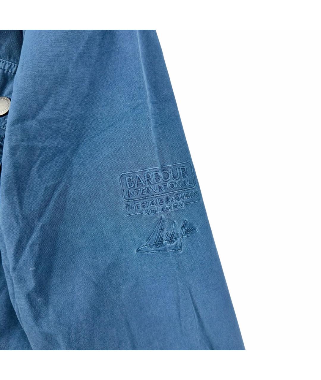 BARBOUR Синяя хлопковая кэжуал рубашка, фото 5