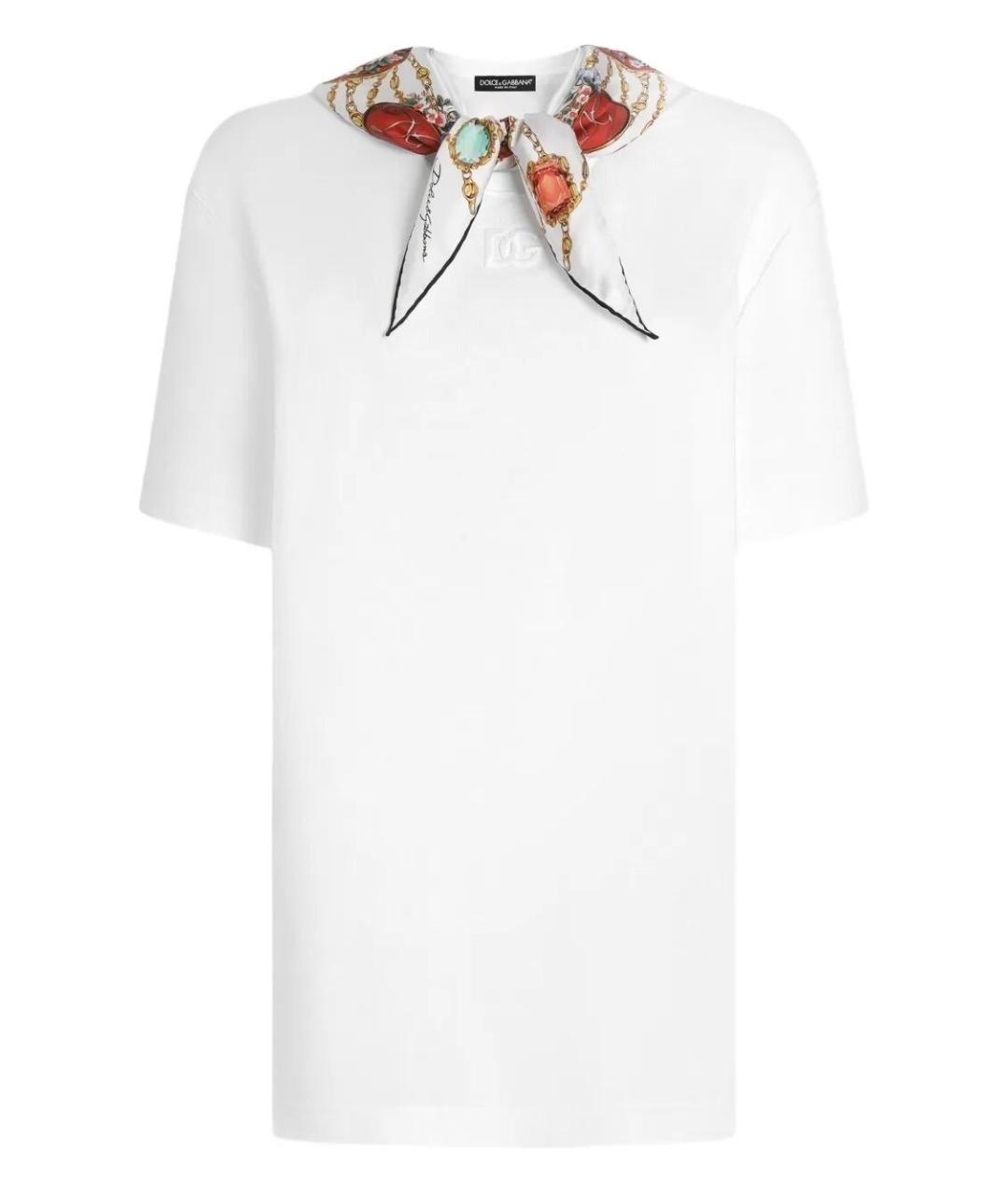 DOLCE&GABBANA Белая хлопковая футболка, фото 1