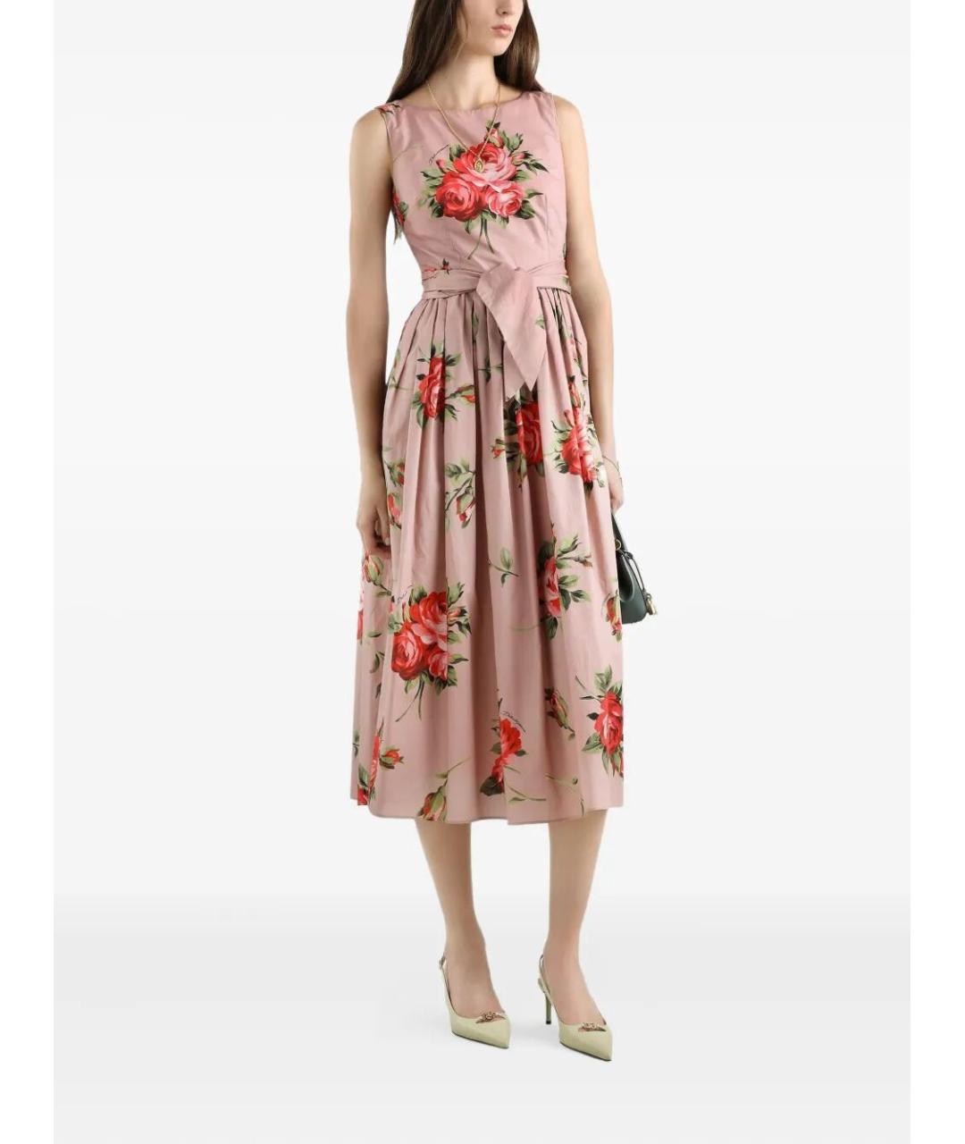 DOLCE&GABBANA Мульти хлопковое платье, фото 2