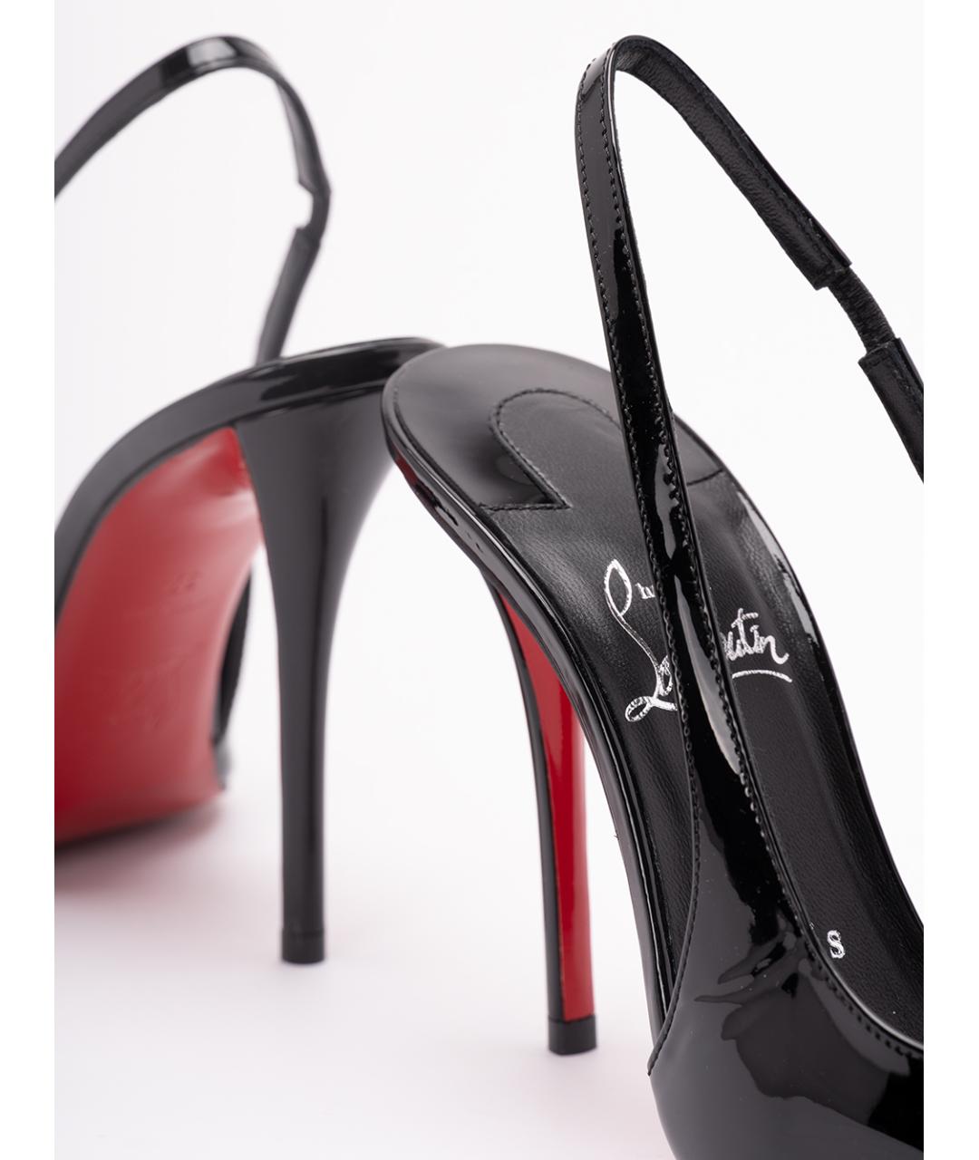 CHRISTIAN LOUBOUTIN Черные кожаные туфли, фото 5