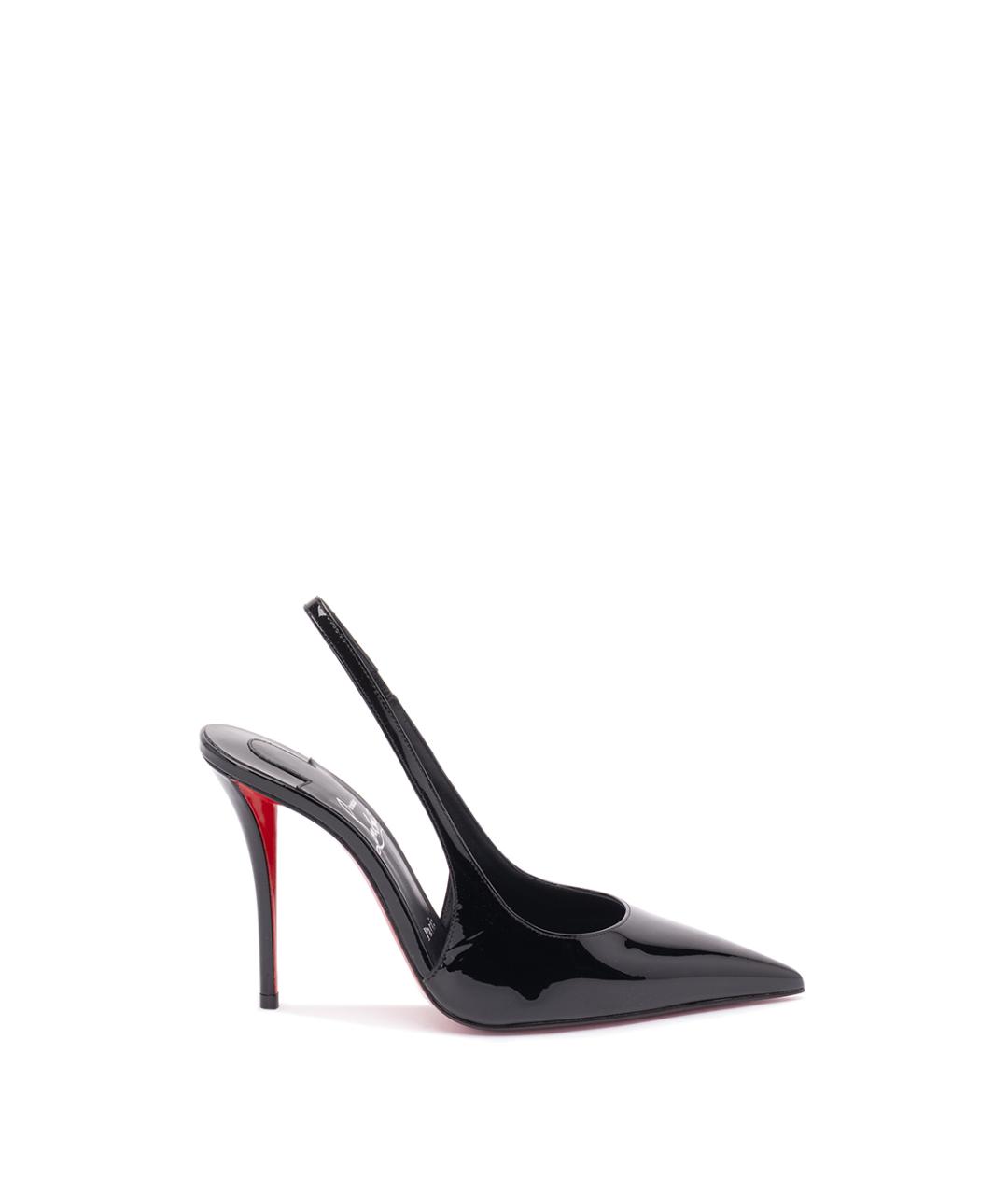 CHRISTIAN LOUBOUTIN Черные кожаные туфли, фото 1