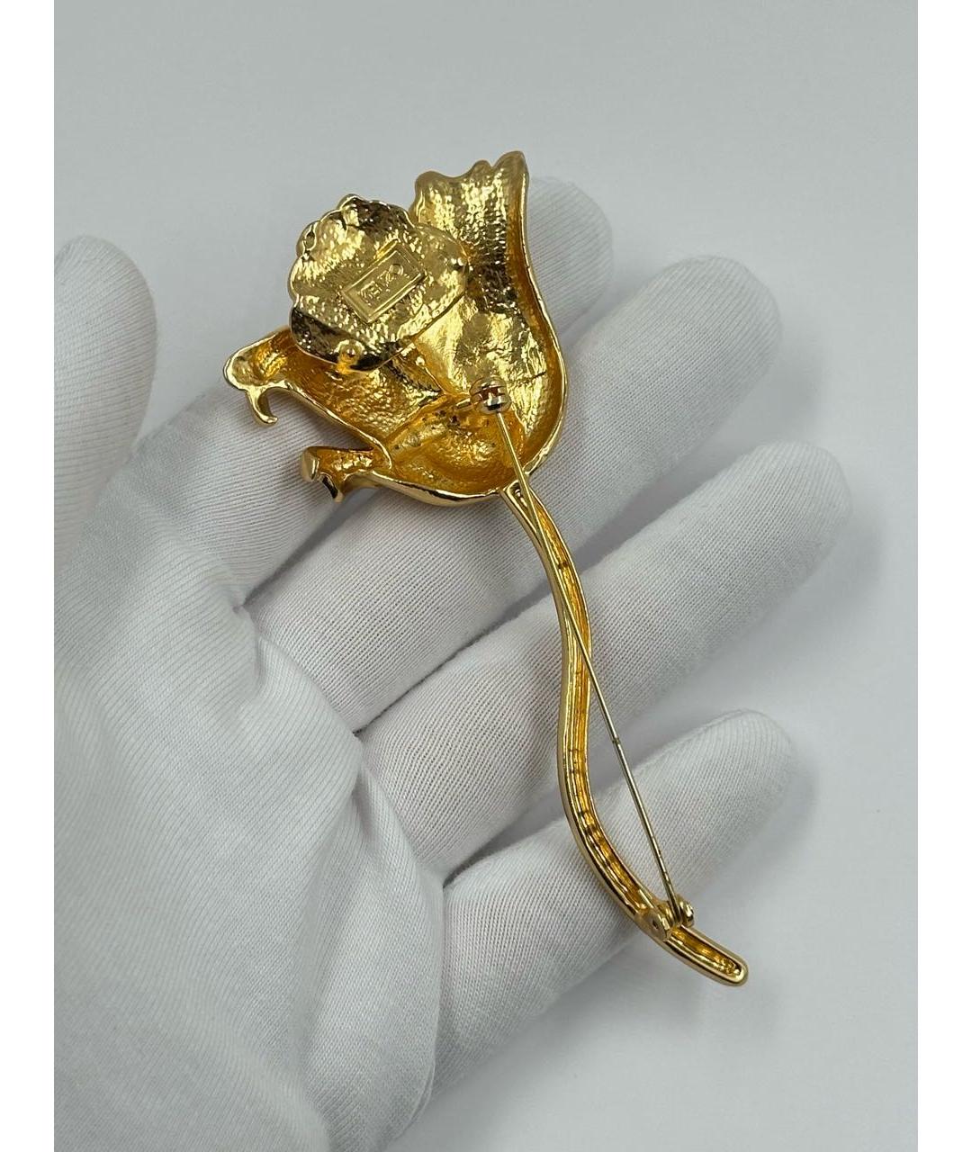 KENZO Золотая позолоченная булавка / брошь, фото 6