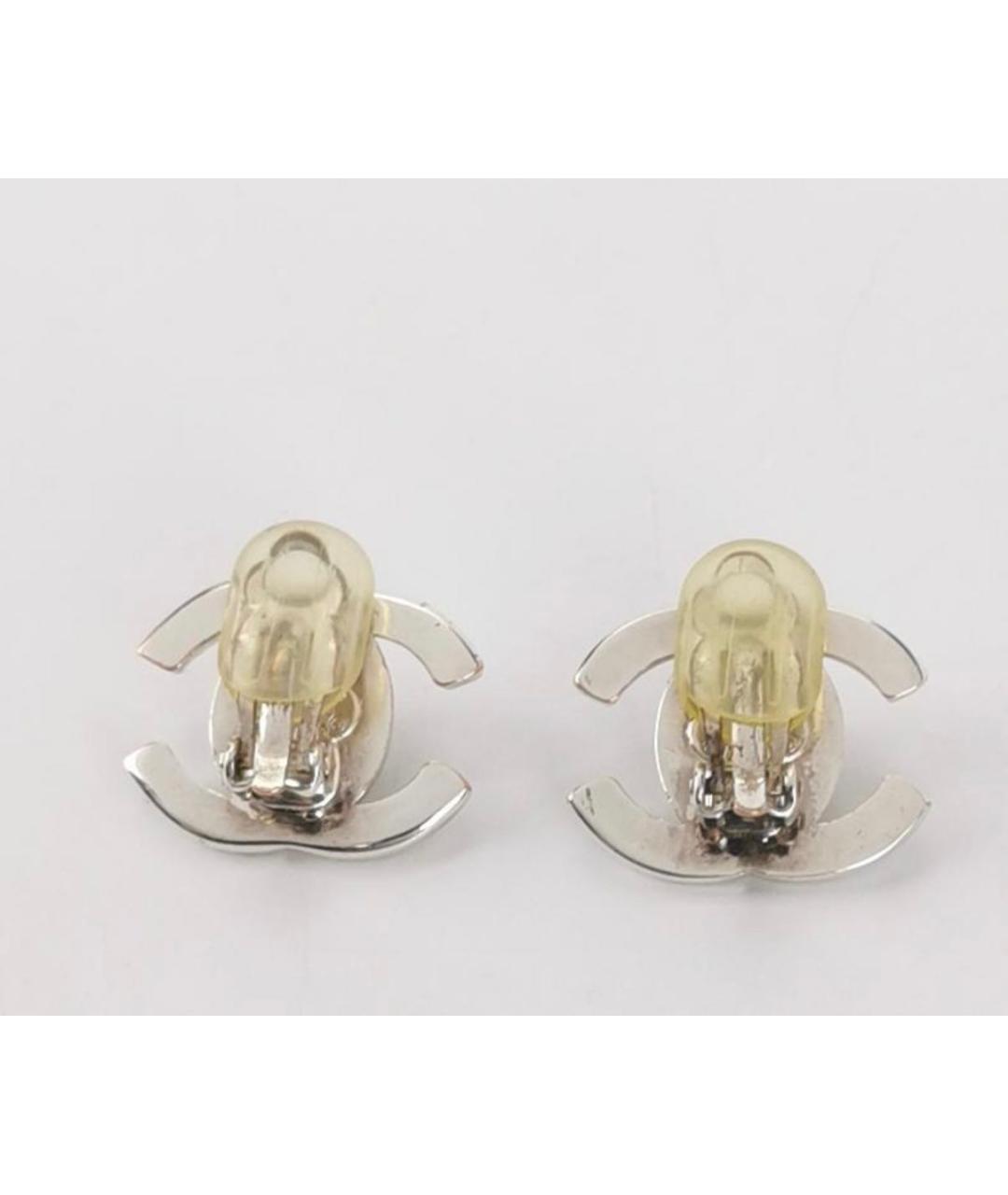 CHANEL Серебряные металлические серьги, фото 2