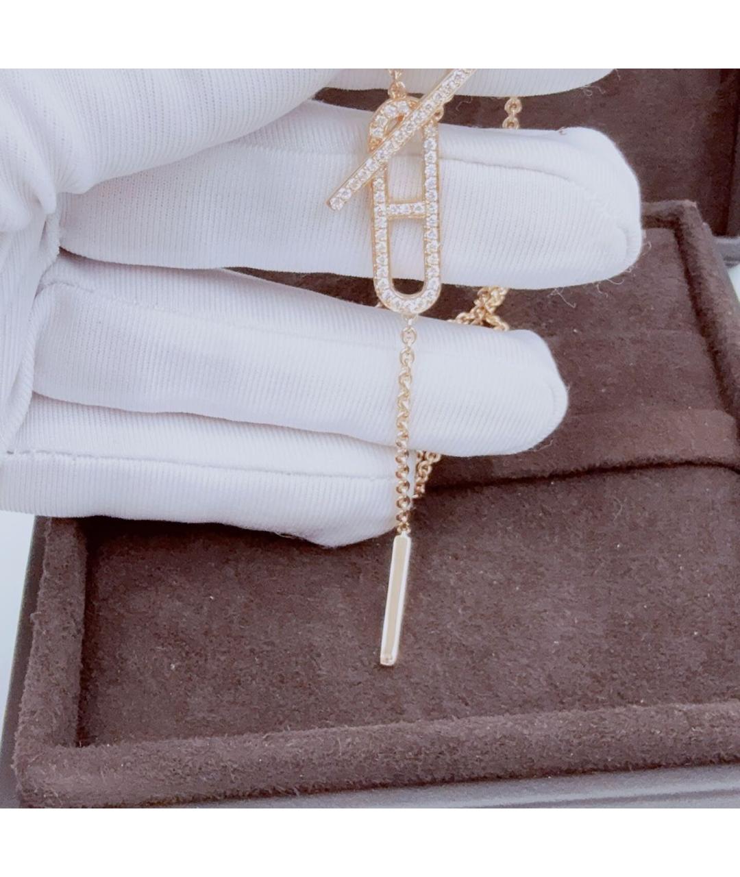 HERMES Розовое колье из розового золота, фото 5