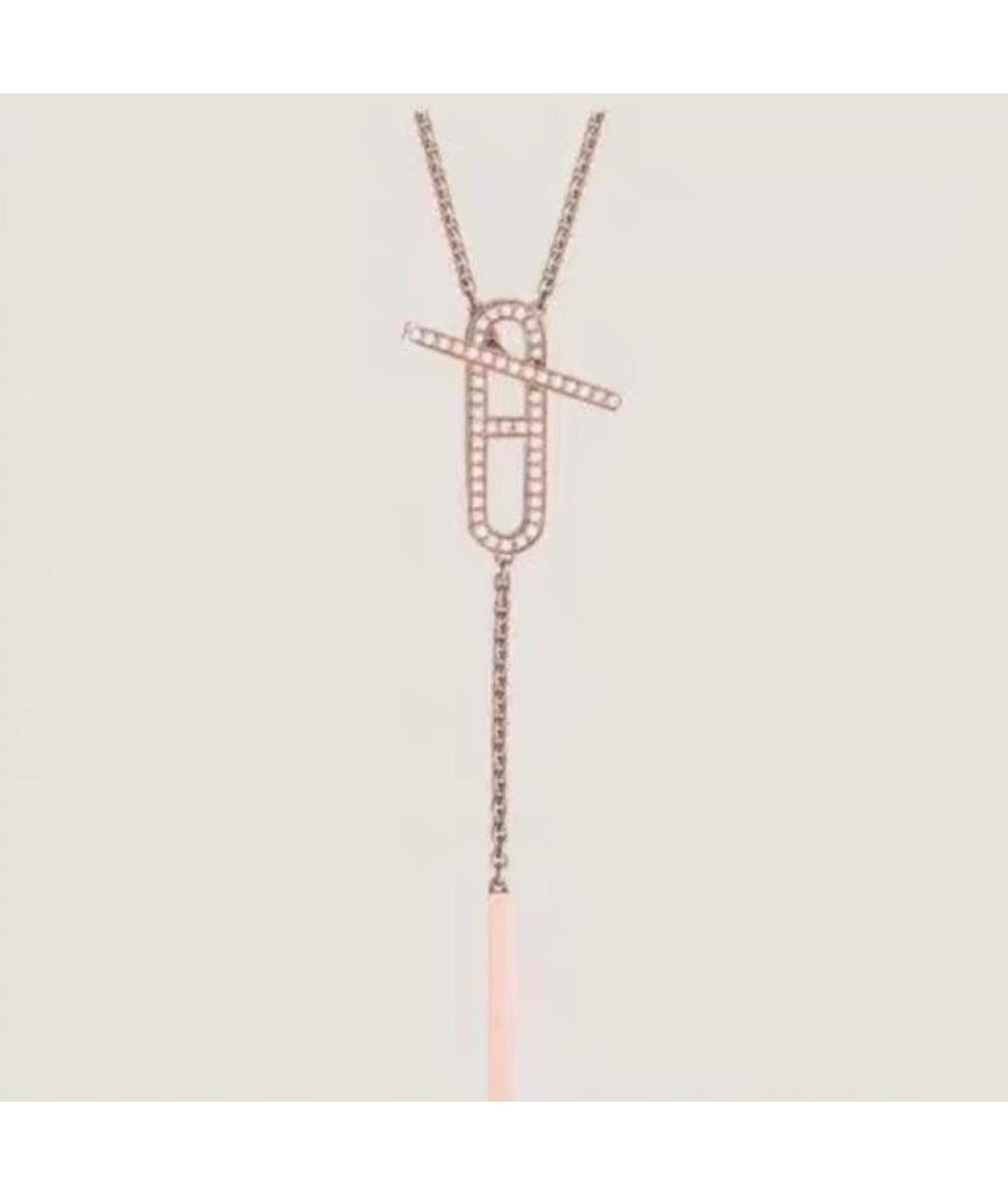 HERMES Розовое колье из розового золота, фото 7