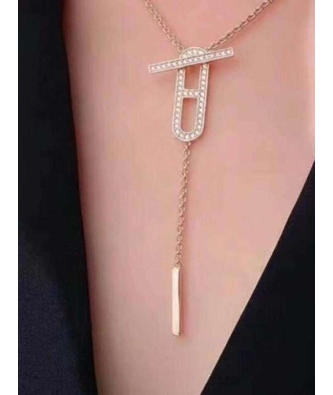 HERMES Розовое колье из розового золота, фото 2