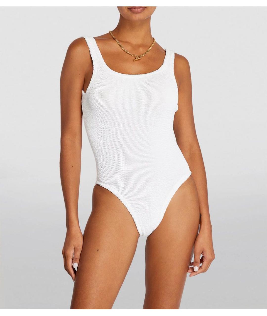 HUNZA G Белый купальник, фото 2