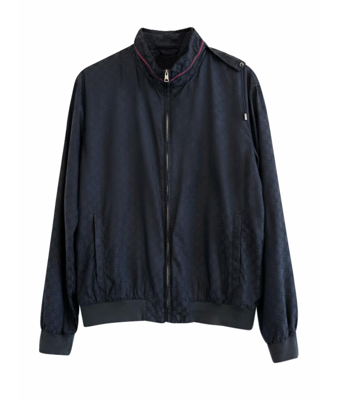 GUCCI Темно-синяя полиамидовая куртка, фото 1