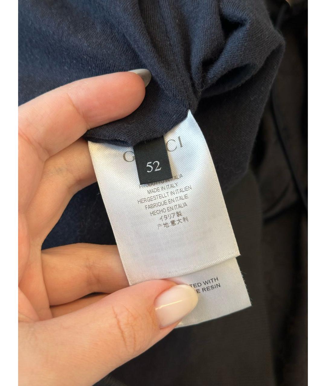 GUCCI Темно-синяя полиамидовая куртка, фото 5