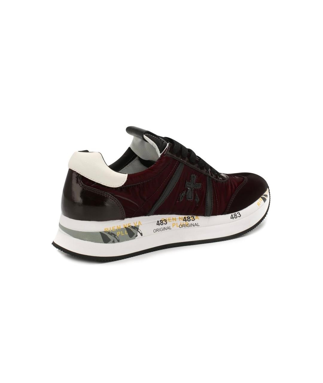 PREMIATA Бордовые текстильные кроссовки, фото 3