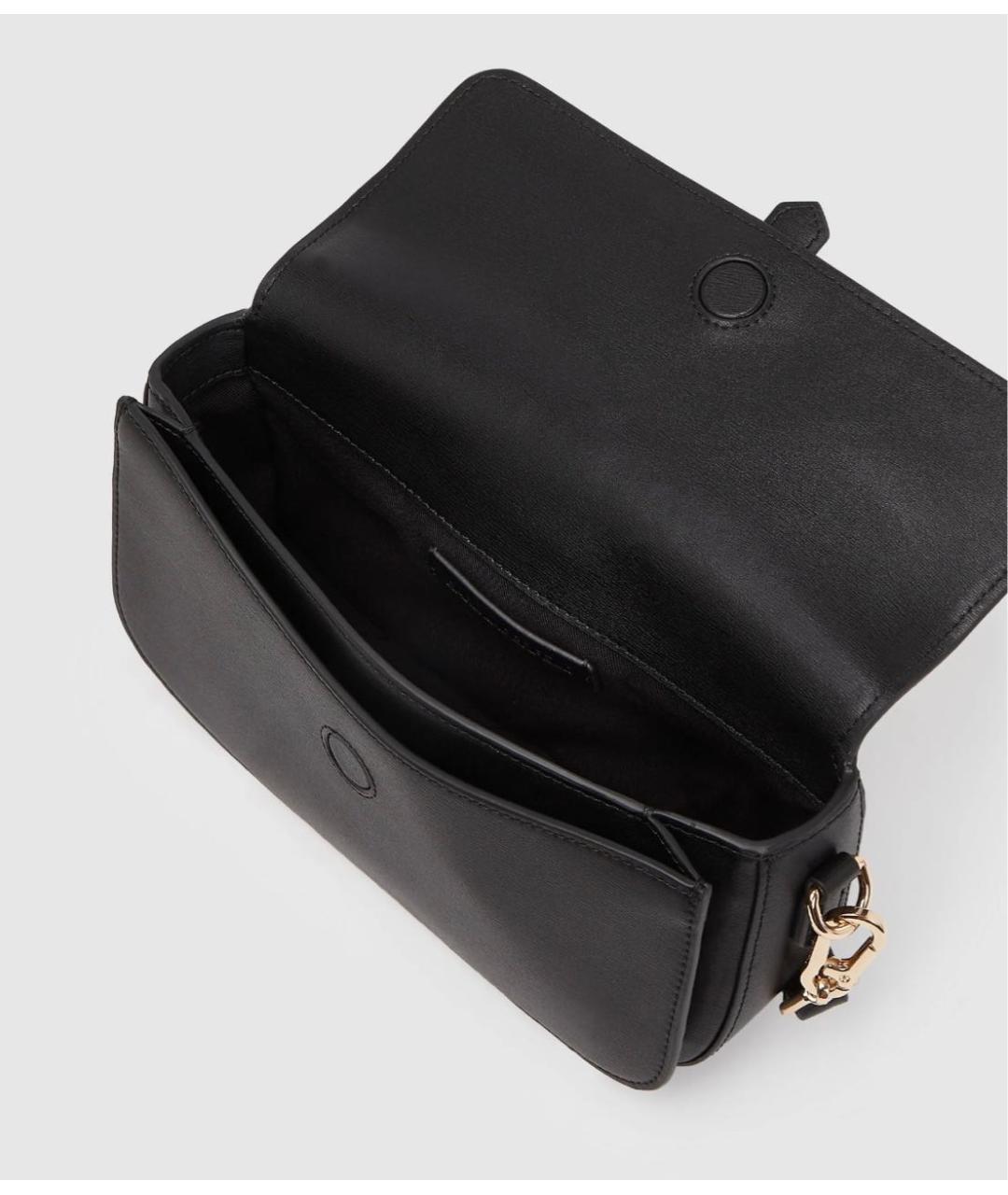 KARL LAGERFELD Черная кожаная сумка через плечо, фото 2