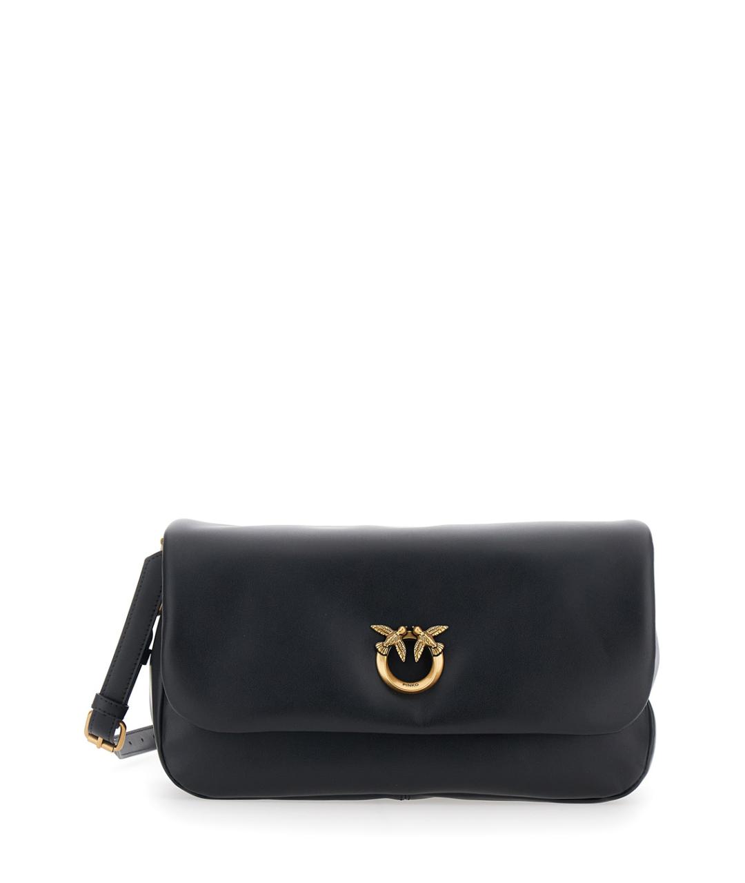 PINKO Черная кожаная сумка через плечо, фото 1