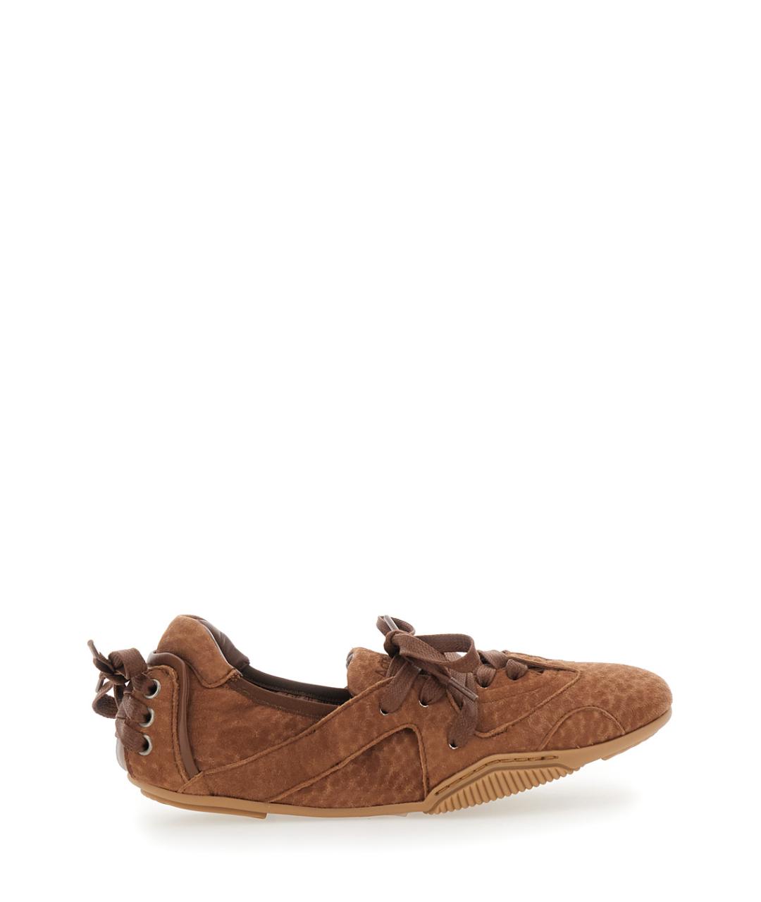 ACNE STUDIOS Коричневые замшевые балетки, фото 1