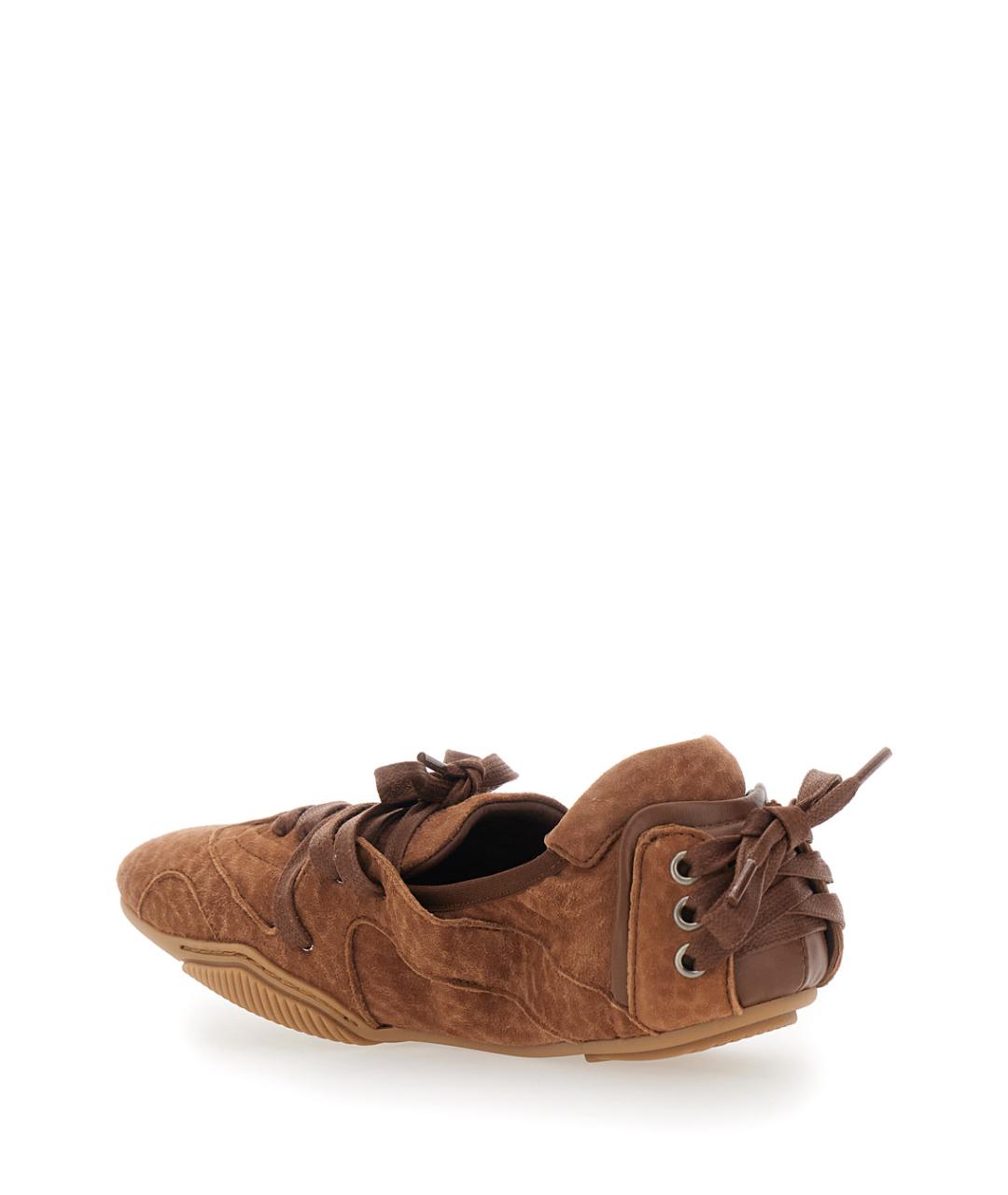 ACNE STUDIOS Коричневые замшевые балетки, фото 3