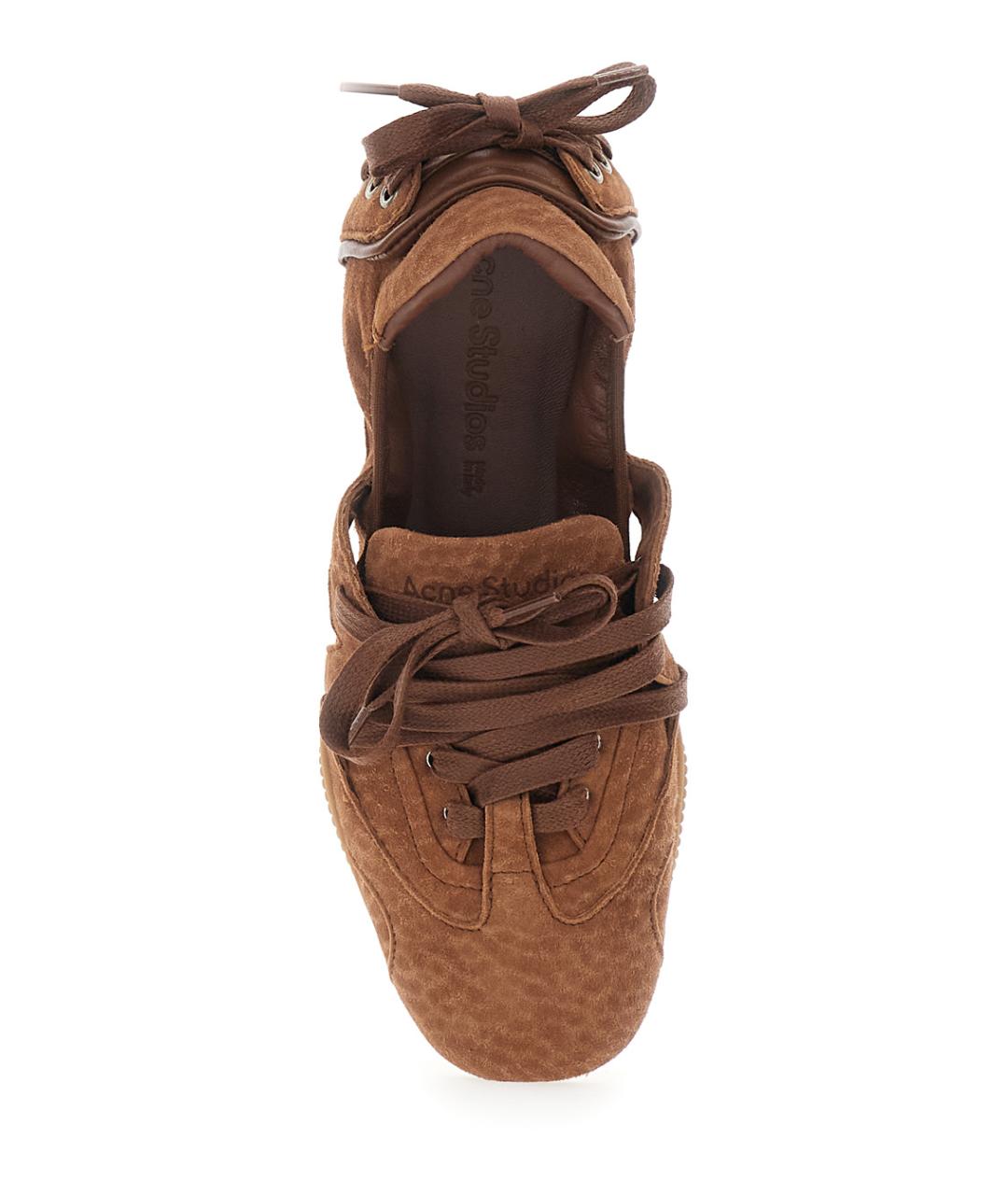 ACNE STUDIOS Коричневые замшевые балетки, фото 4