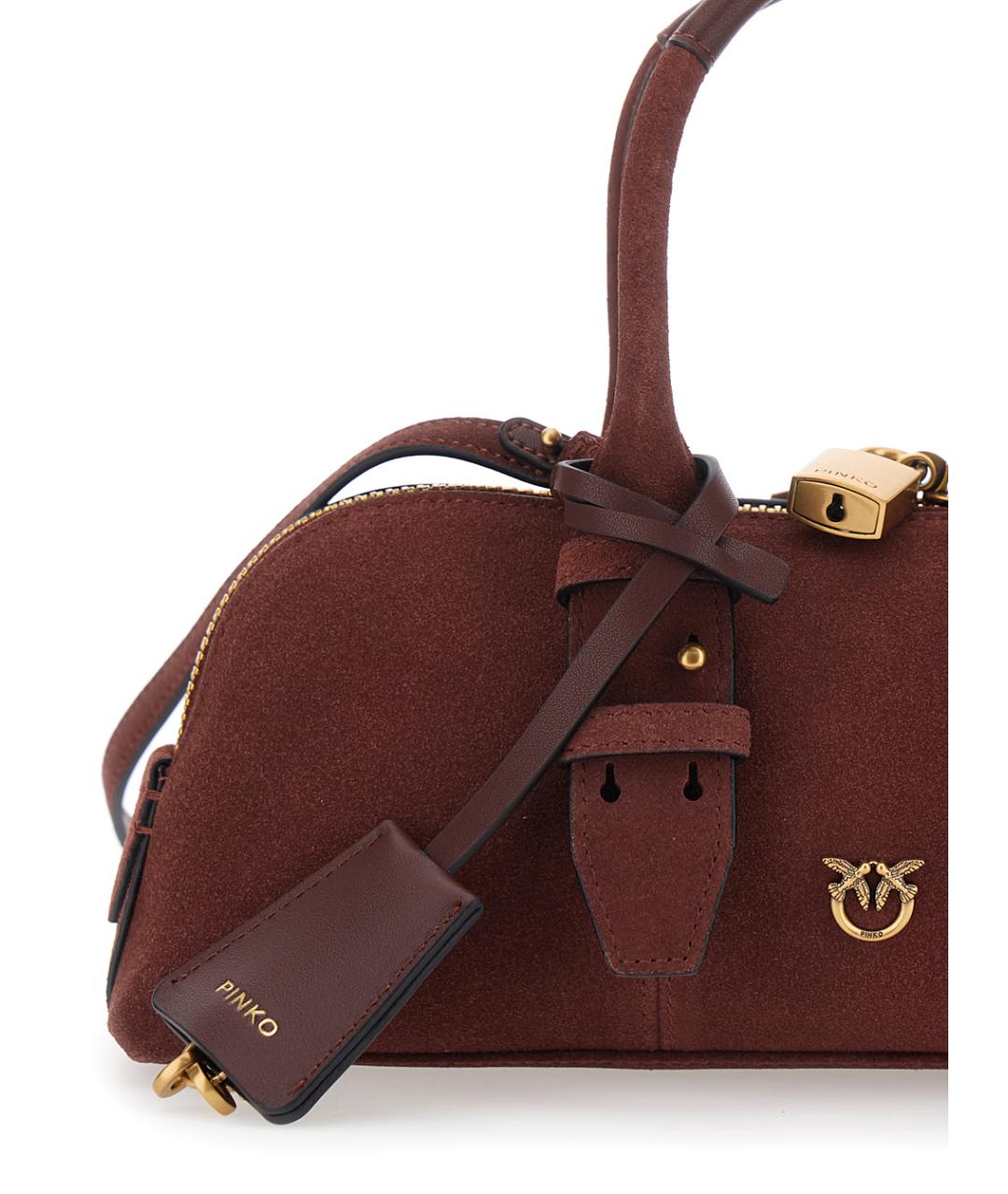 PINKO Красная замшевая сумка через плечо, фото 3