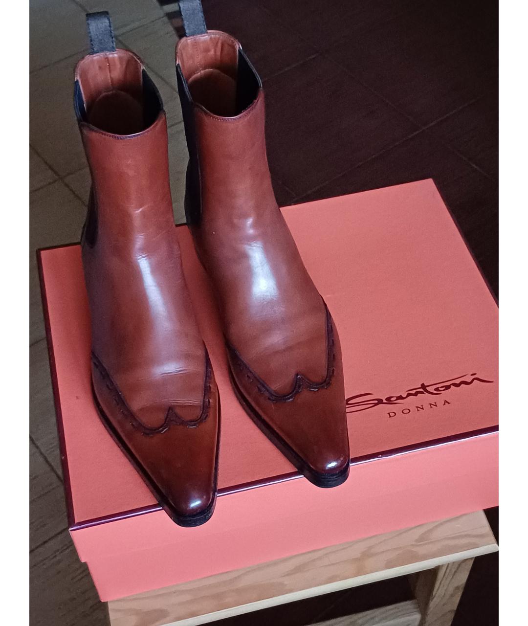 SANTONI Кожаные ботинки, фото 9