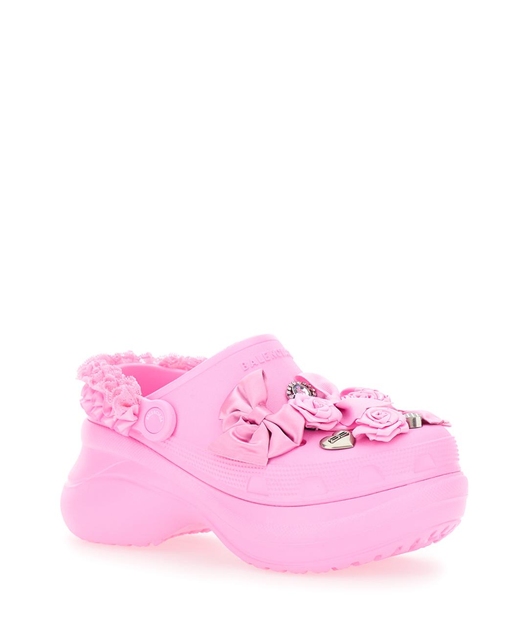 BALENCIAGA Розовые резиновые сабо, фото 2