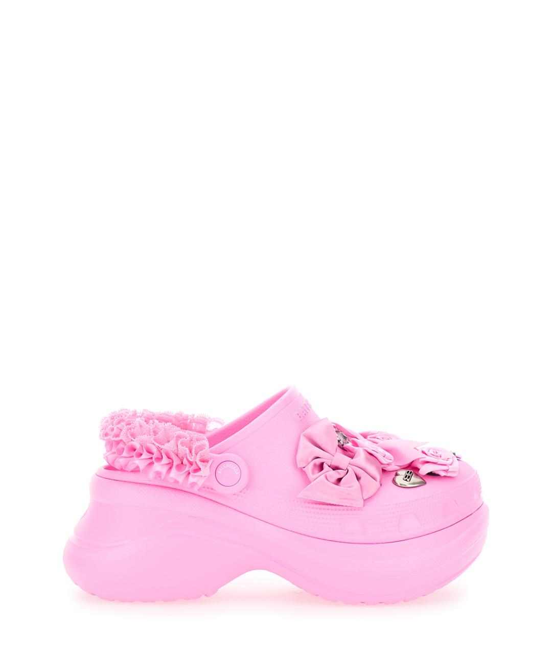 BALENCIAGA Розовые резиновые сабо, фото 1