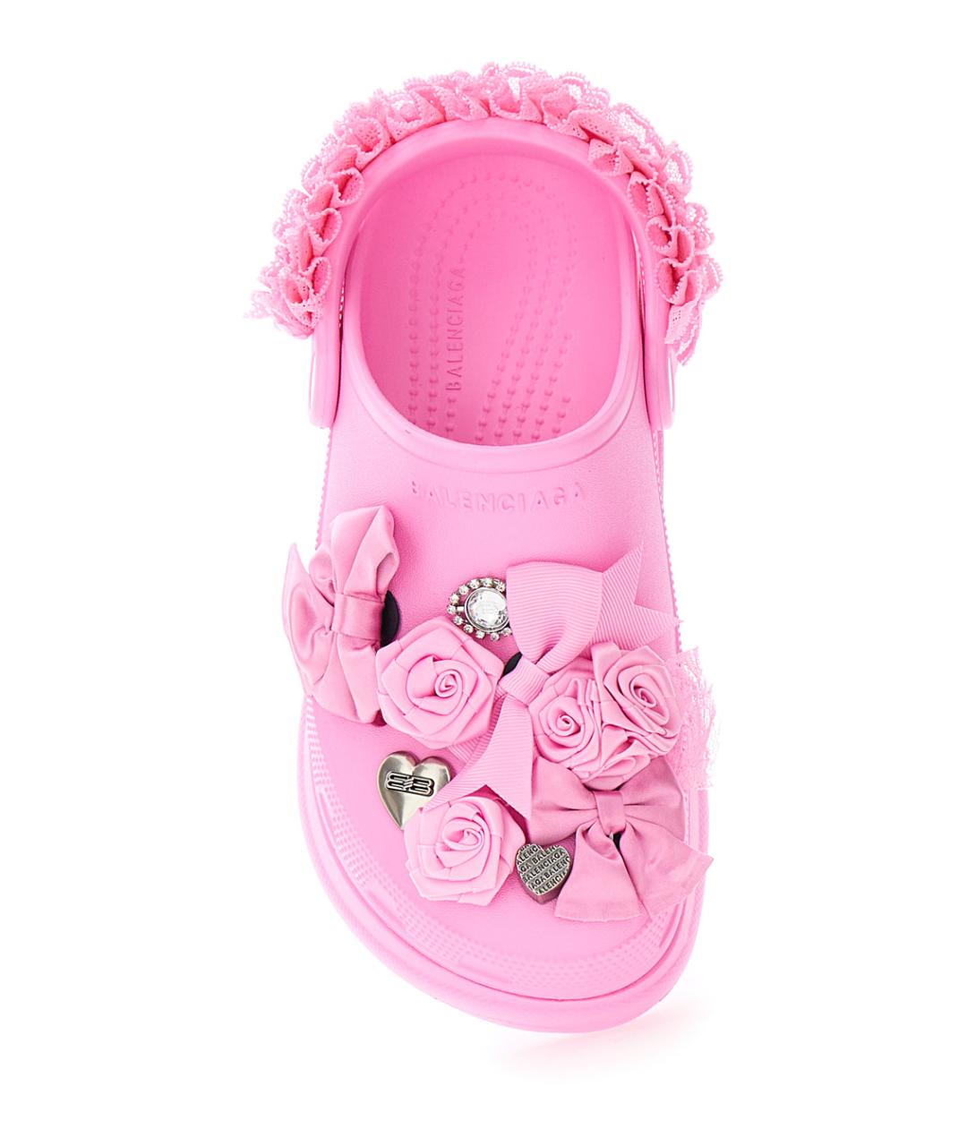 BALENCIAGA Розовые резиновые сабо, фото 4