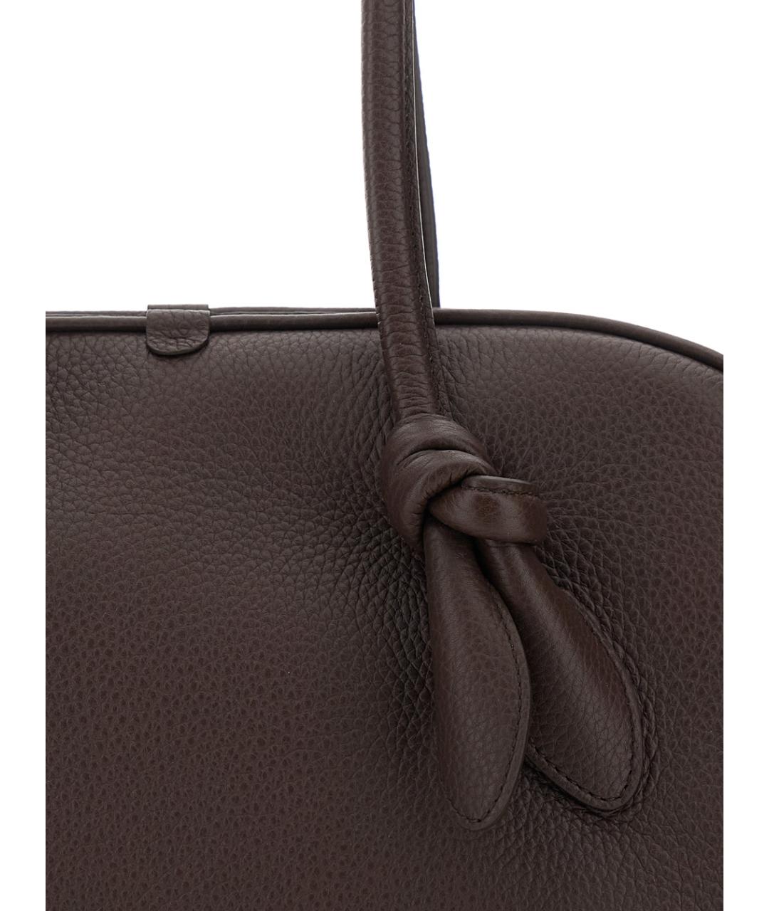 JACQUEMUS Коричневая кожаная сумка тоут, фото 3