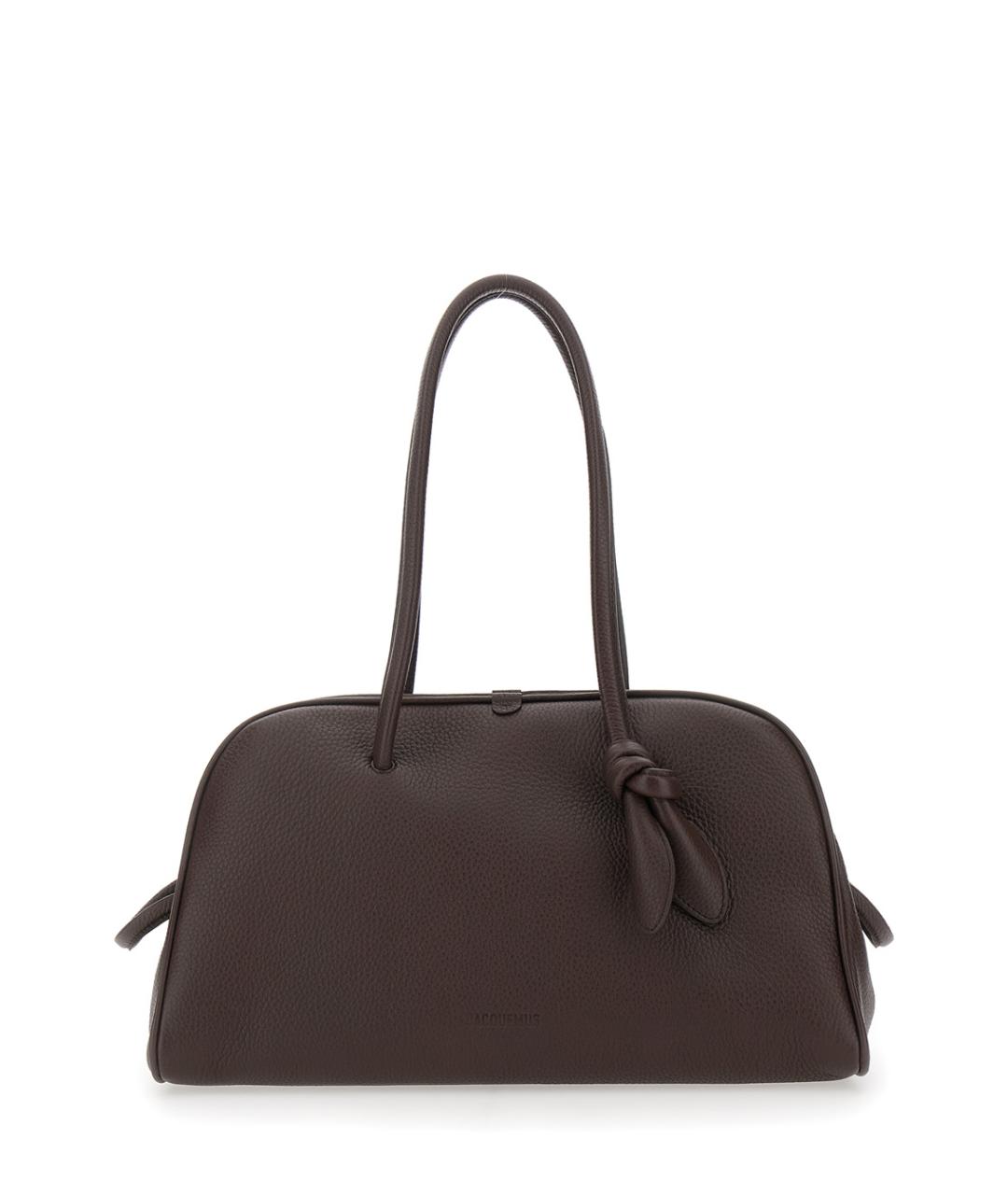 JACQUEMUS Коричневая кожаная сумка тоут, фото 1