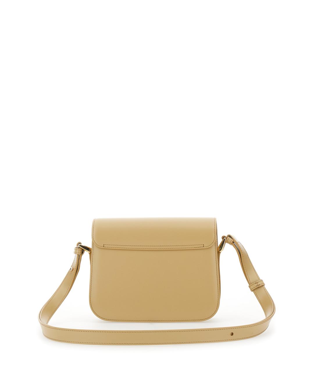 A.P.C. Бежевая кожаная сумка через плечо, фото 2