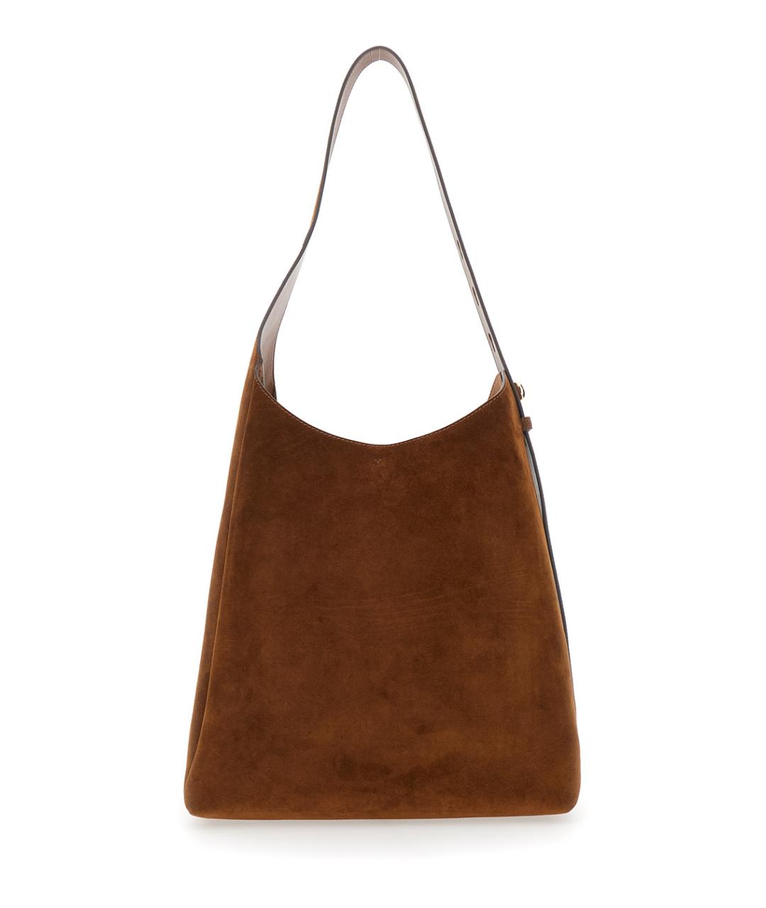 TORY BURCH Коричневая замшевая сумка тоут, фото 1