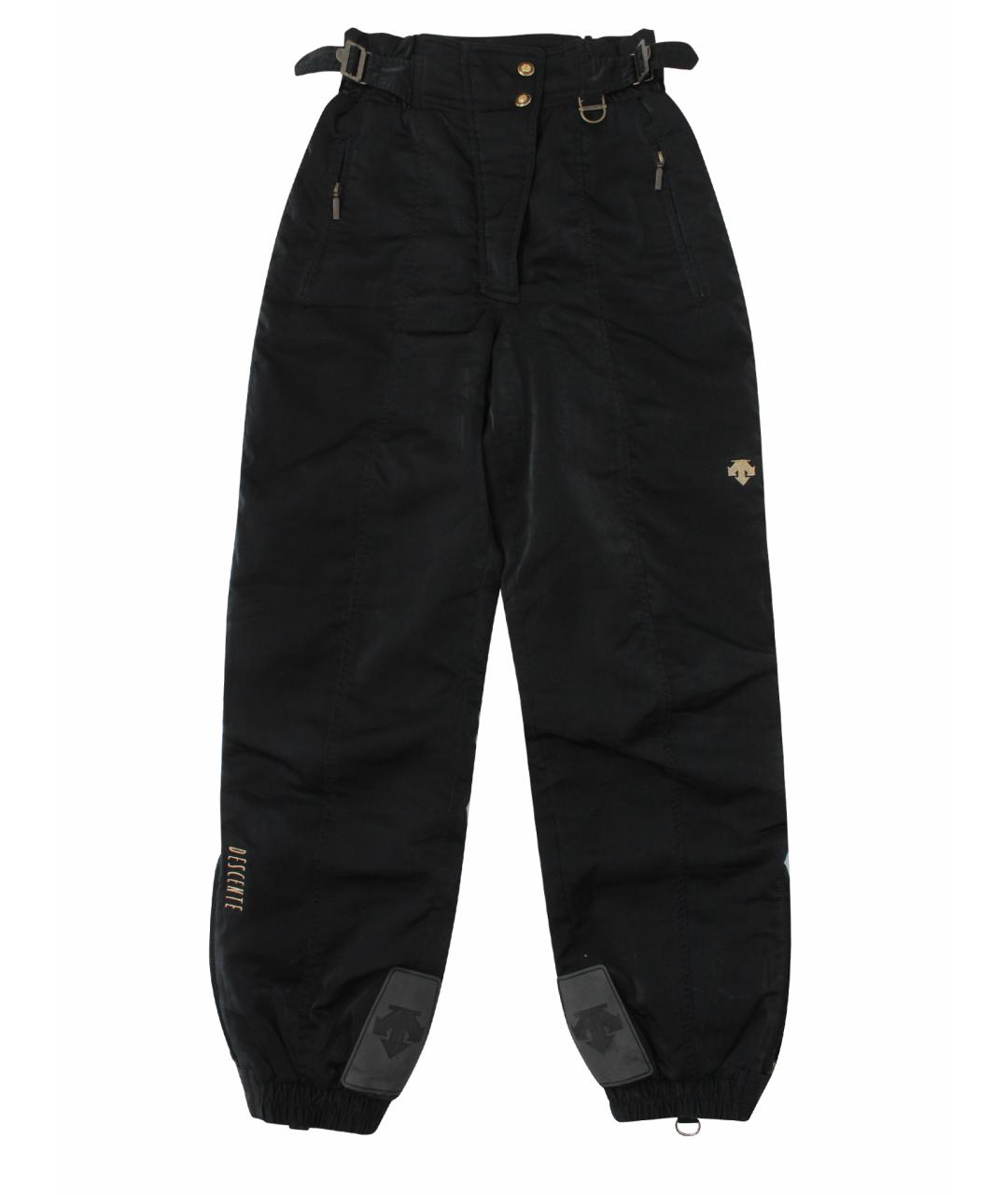 DESCENTE Черные полиэстеровые спортивные брюки и шорты, фото 1