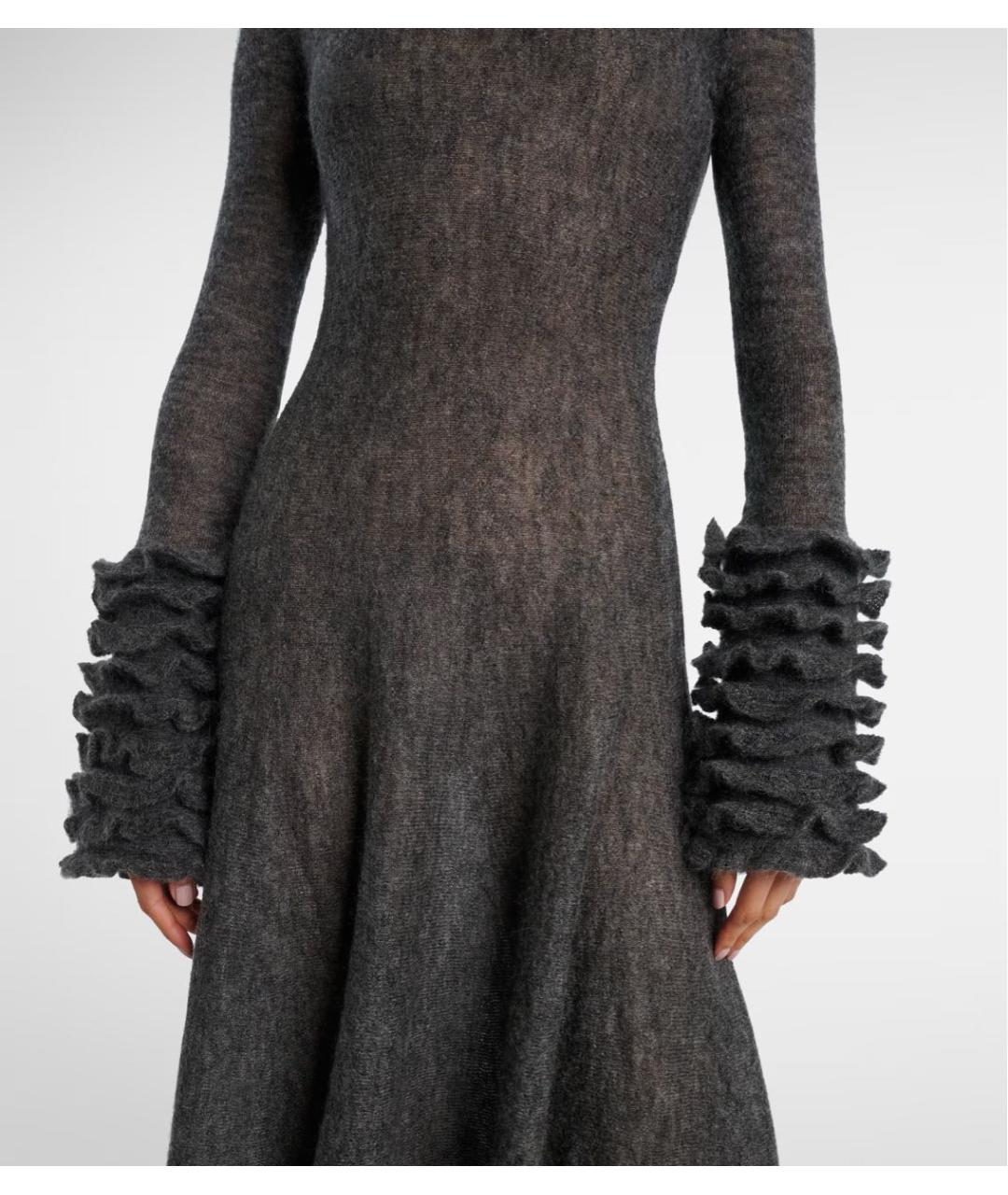 ALAIA Серое шерстяное платье, фото 6