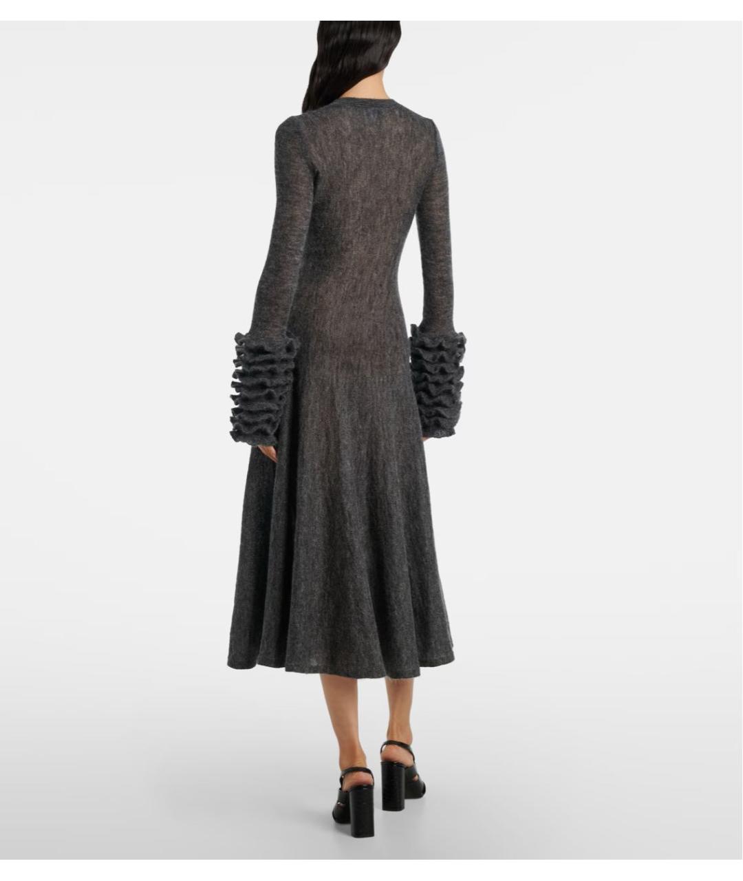 ALAIA Серое шерстяное платье, фото 3