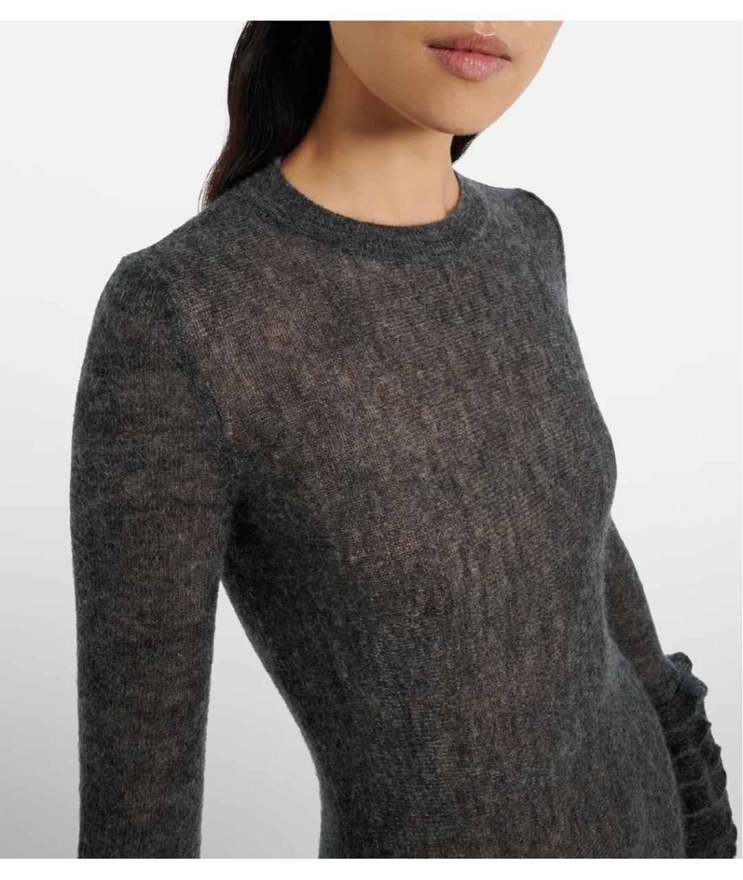 ALAIA Серое шерстяное платье, фото 4