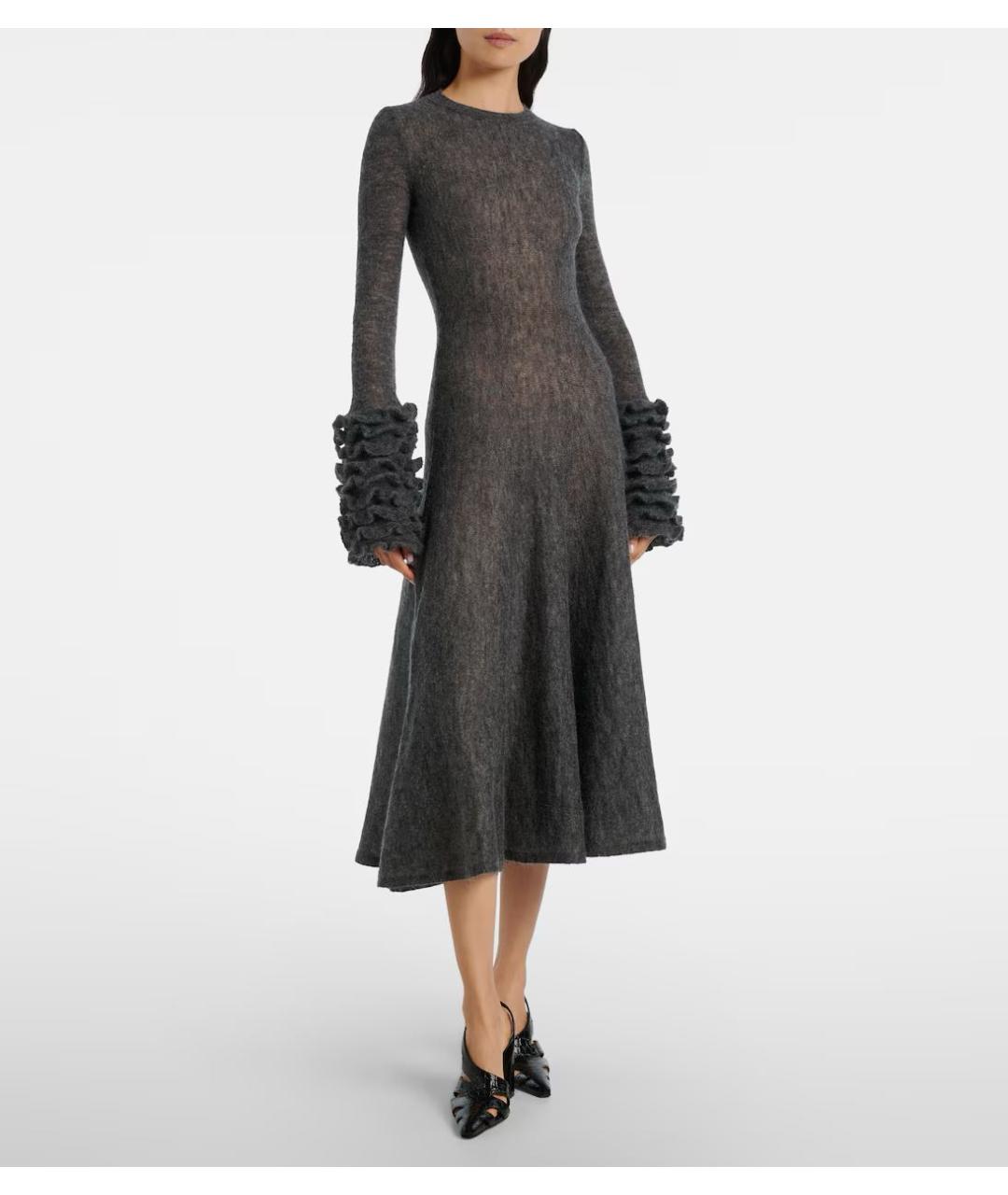 ALAIA Серое шерстяное платье, фото 2