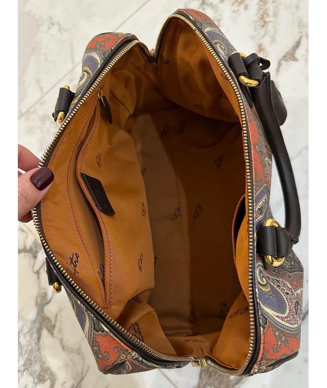 ETRO Мульти кожаная сумка с короткими ручками, фото 8