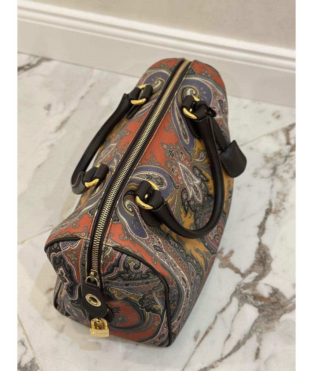 ETRO Мульти кожаная сумка с короткими ручками, фото 6