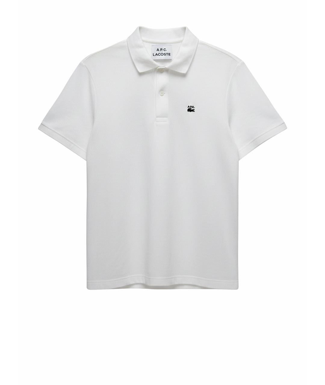 A.P.C. Белое хлопковое поло с коротким рукавом, фото 8