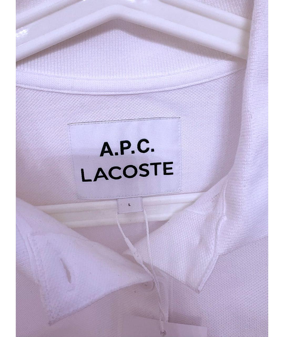A.P.C. Белое хлопковое поло с коротким рукавом, фото 6