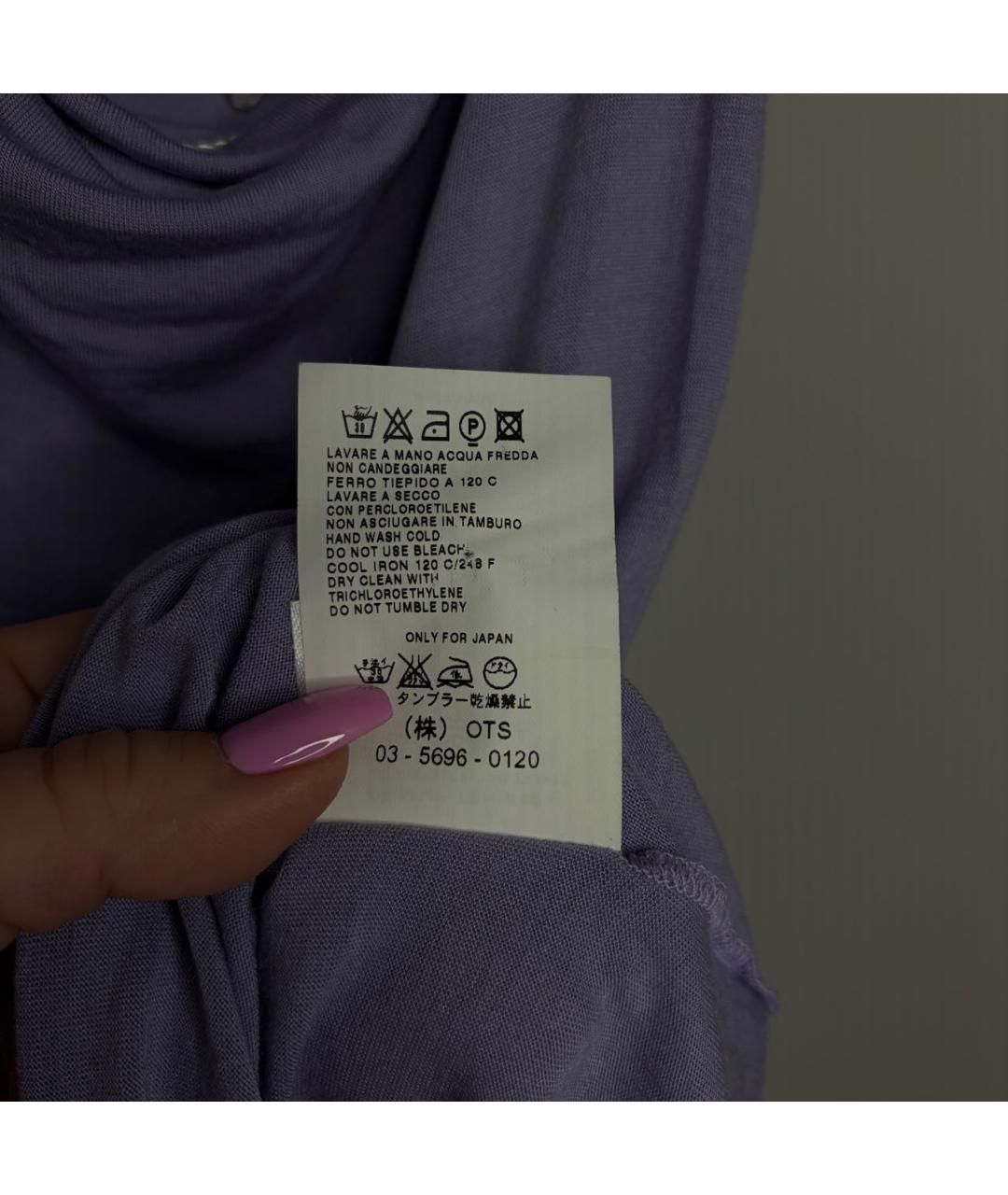 MAX MARA Фиолетовая вискозная майка, фото 5