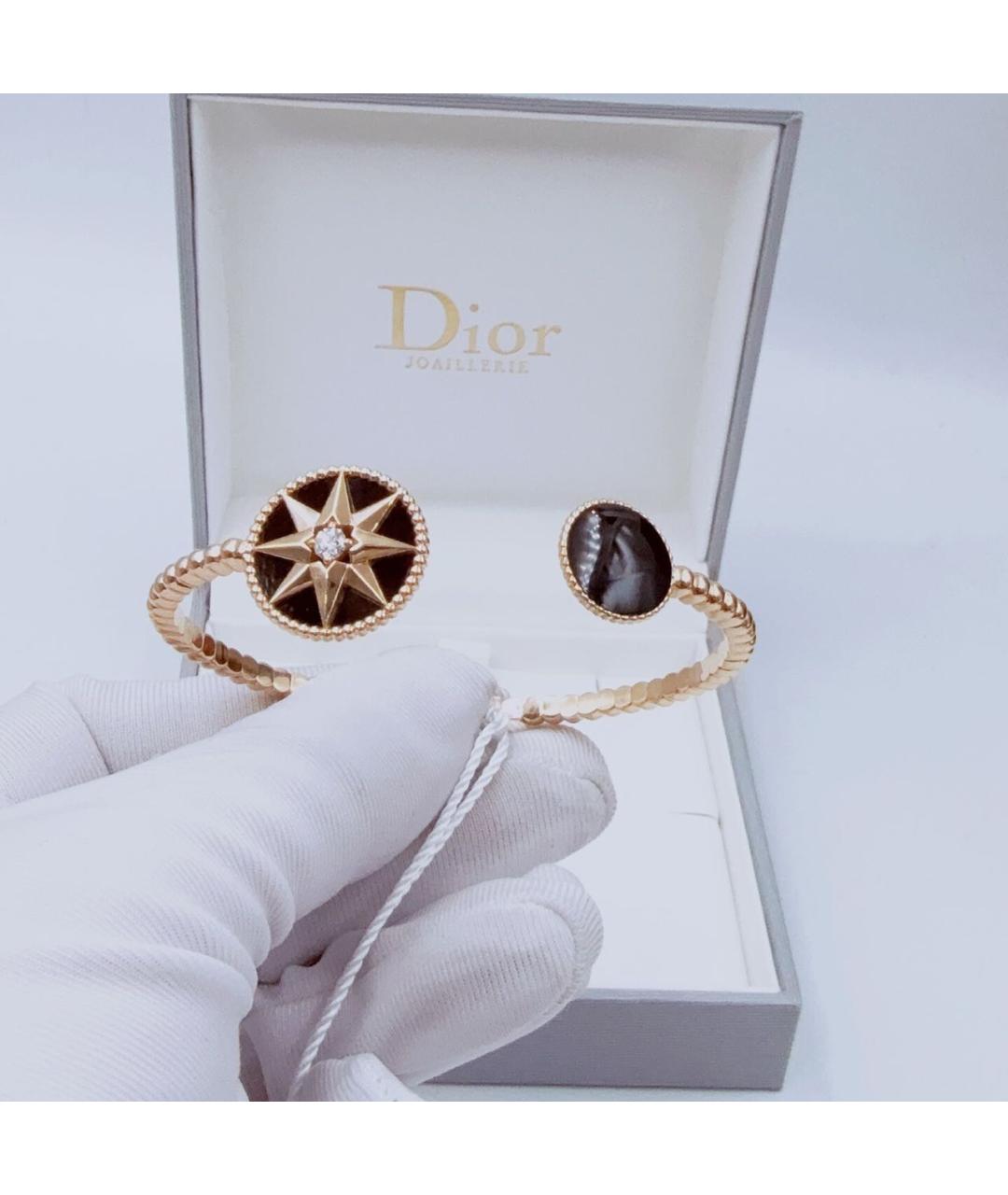 CHRISTIAN DIOR Черный браслет из желтого золота, фото 2