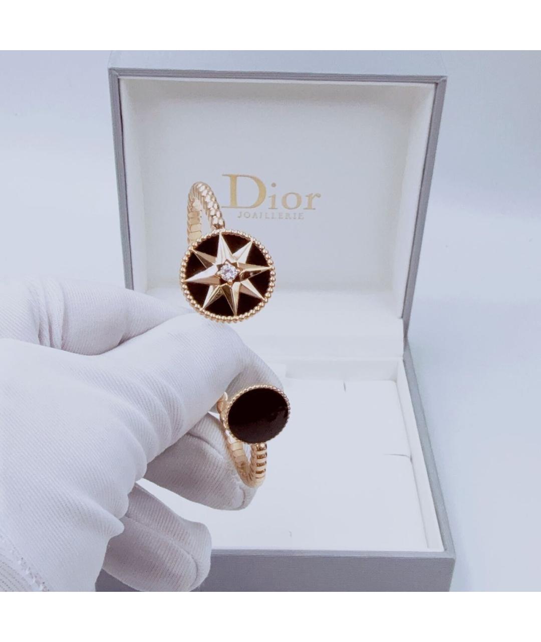 CHRISTIAN DIOR Черный браслет из желтого золота, фото 4