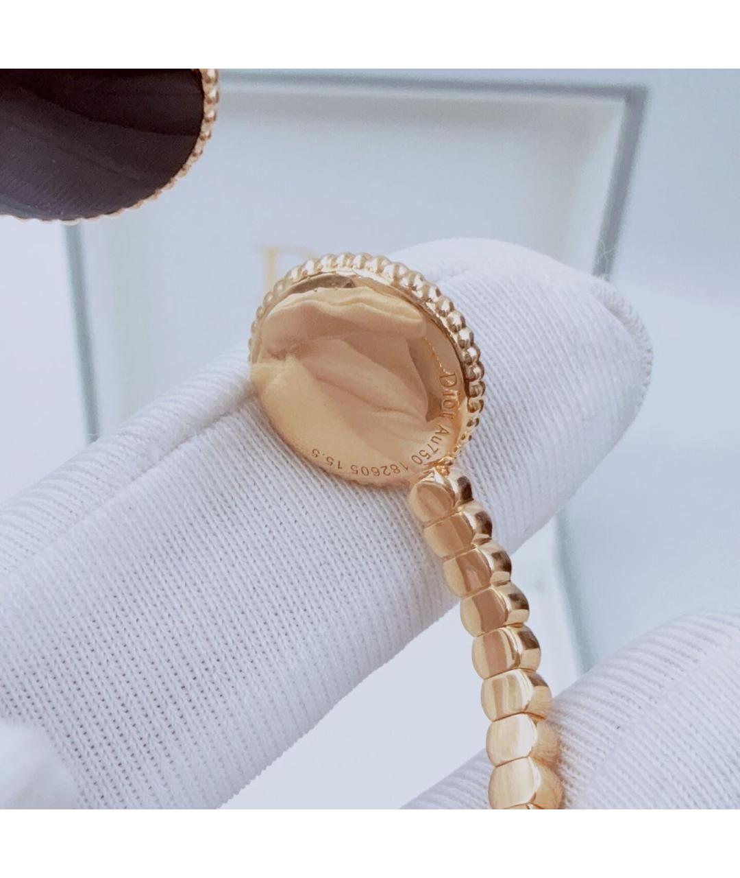 CHRISTIAN DIOR Черный браслет из желтого золота, фото 7