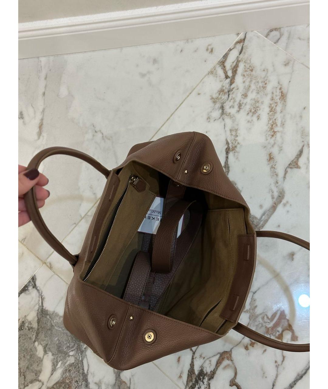 MAX MARA Коричневая кожаная сумка через плечо, фото 6