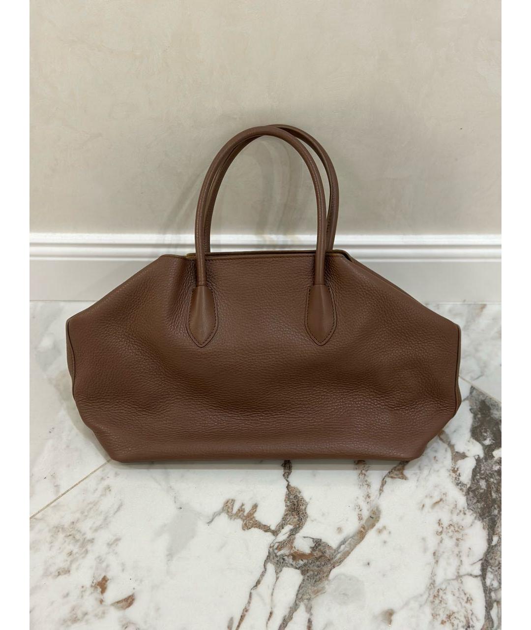 MAX MARA Коричневая кожаная сумка через плечо, фото 2