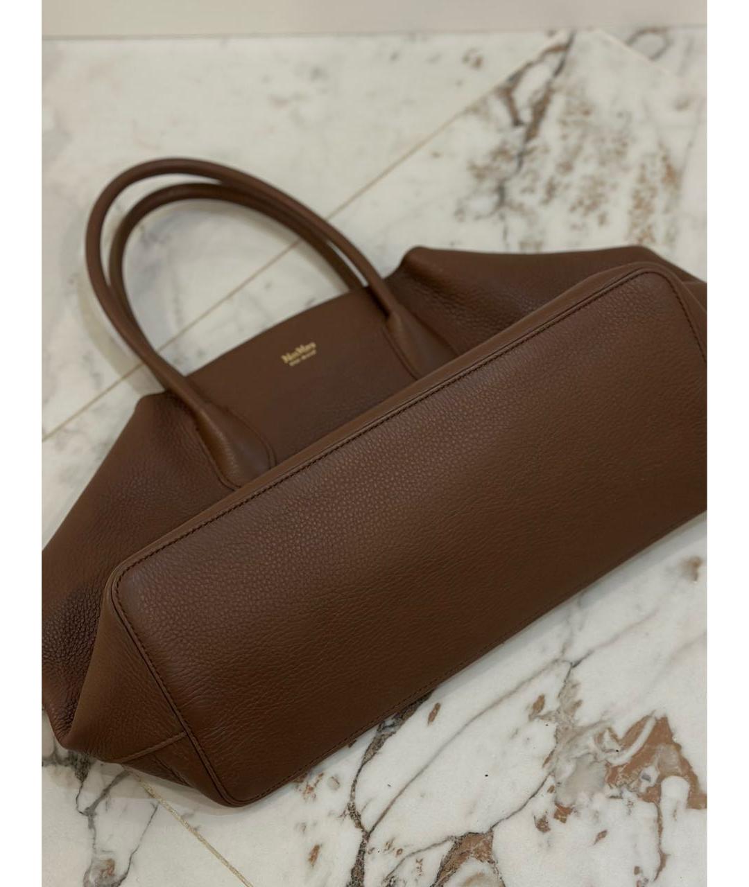 MAX MARA Коричневая кожаная сумка через плечо, фото 5