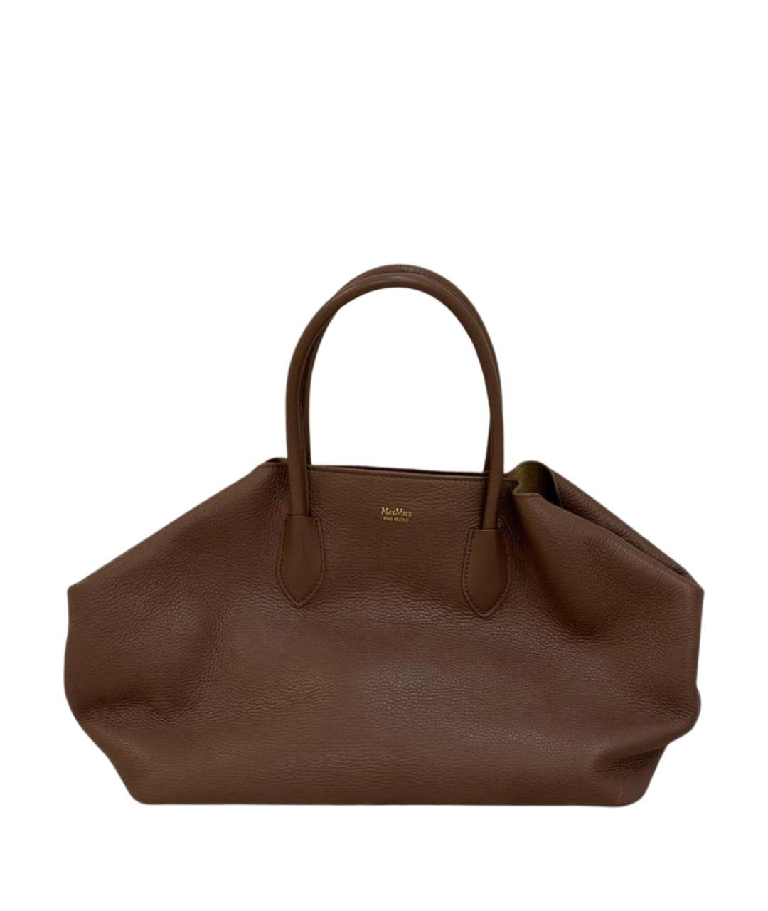 MAX MARA Коричневая кожаная сумка через плечо, фото 1