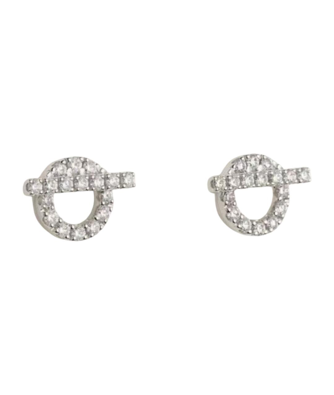 HERMES Белые серьги из белого золота, фото 1