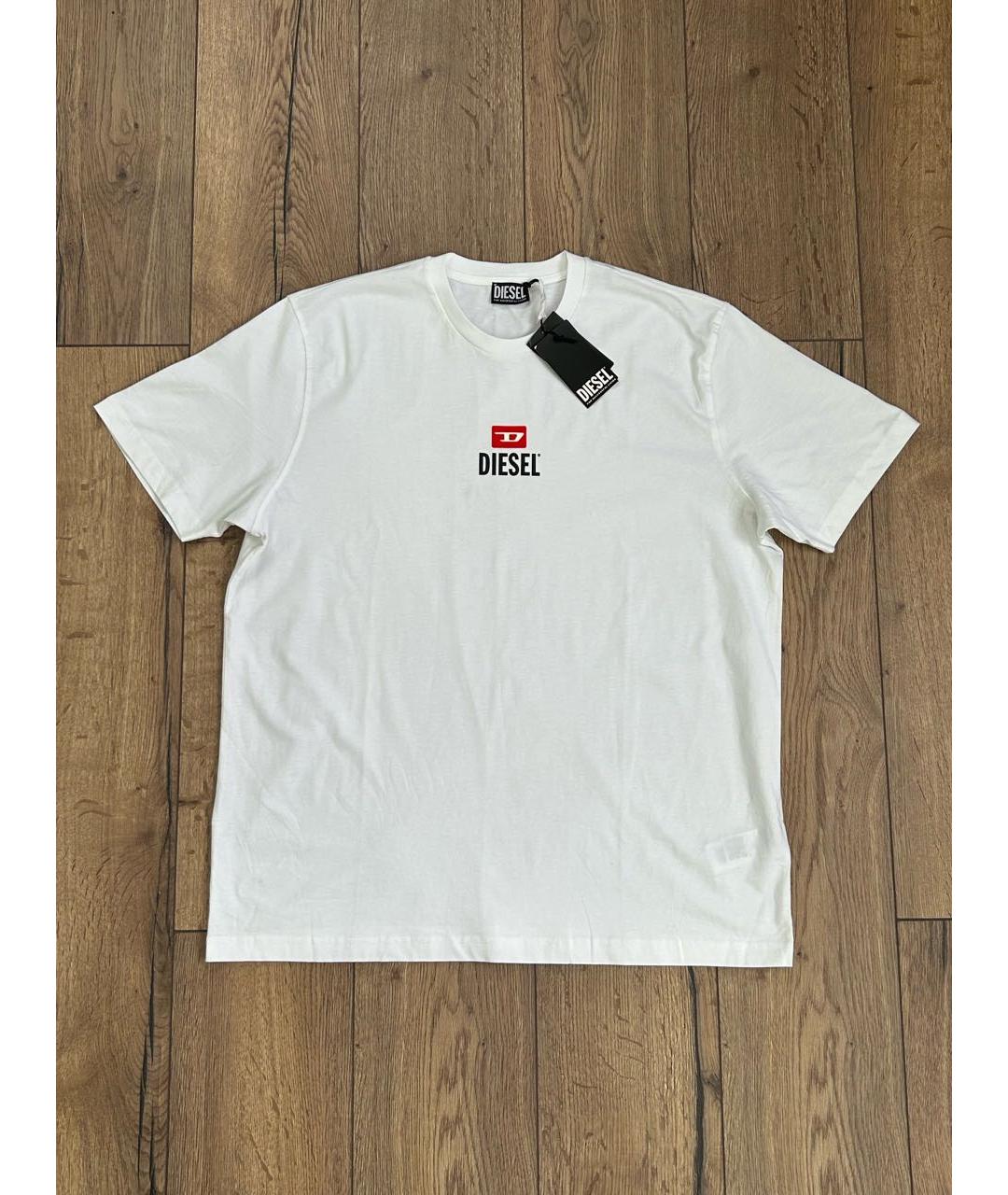 DIESEL Белая хлопковая футболка, фото 8